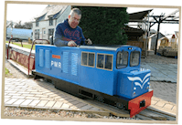Blue Miniature Train